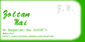 zoltan mai business card
